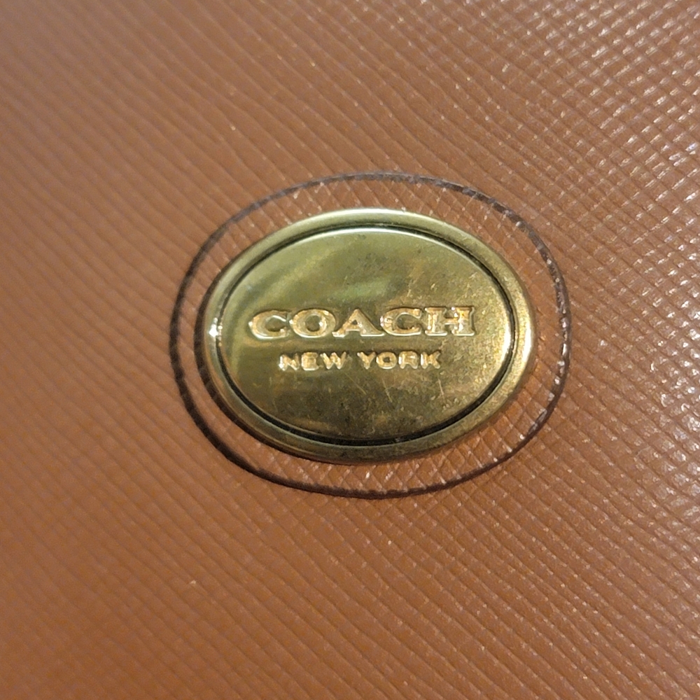 Vintage Coach Peyton Brown Leather Tote Bag - Picture 7 of 11
